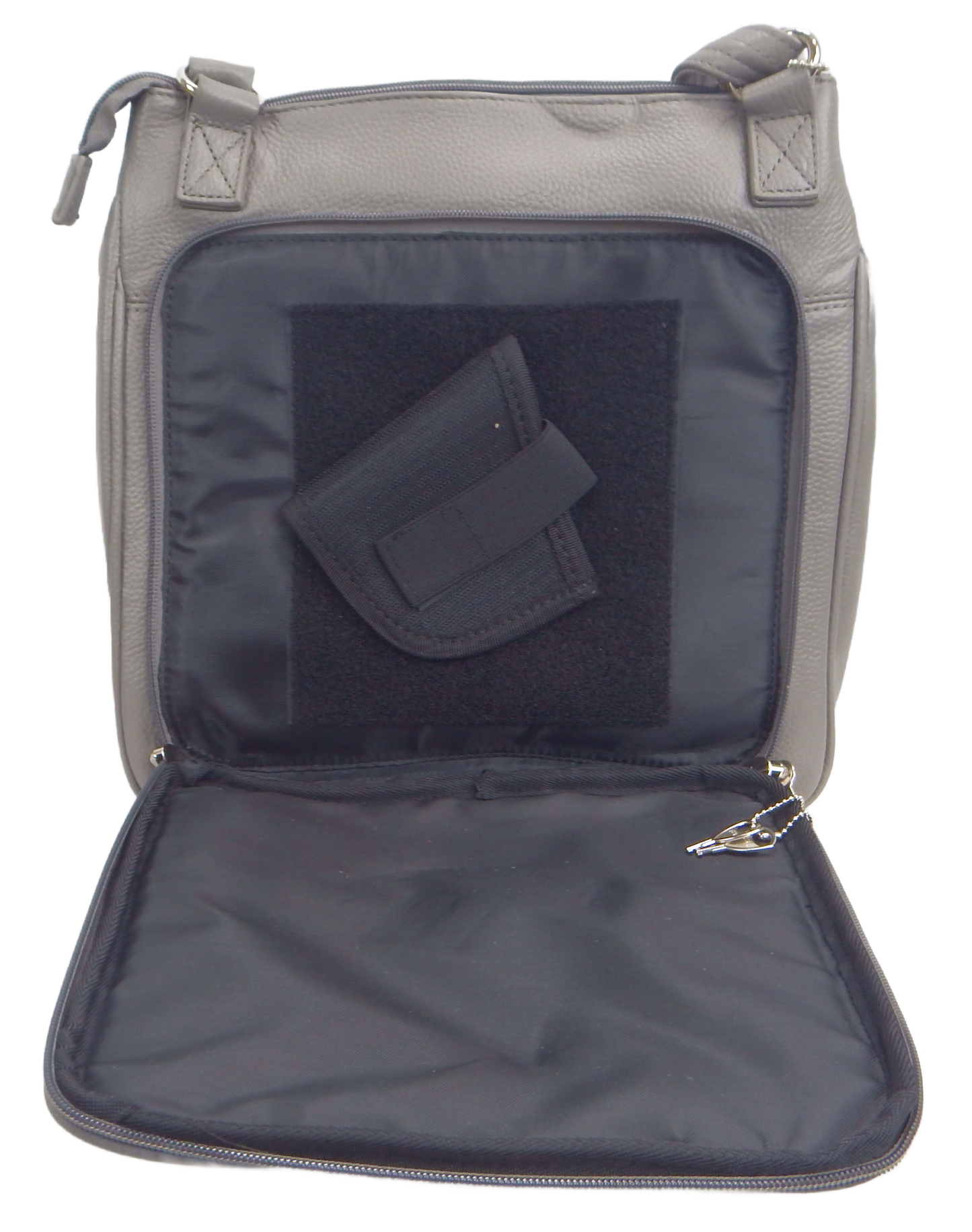 Triple Zip Crossbody Purse