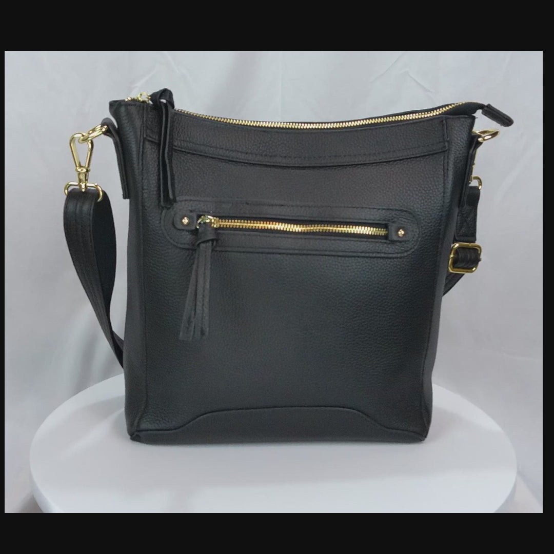 Crossbody Zippered Concealed Carry Purse