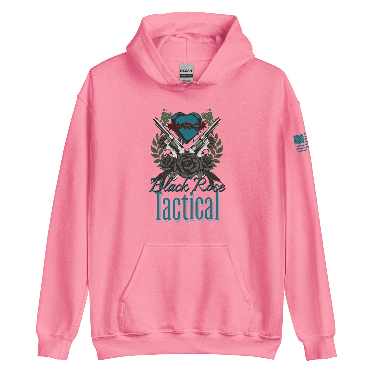 Black Rose Tactical graphic hoodie, military style sweatshirt for men and women