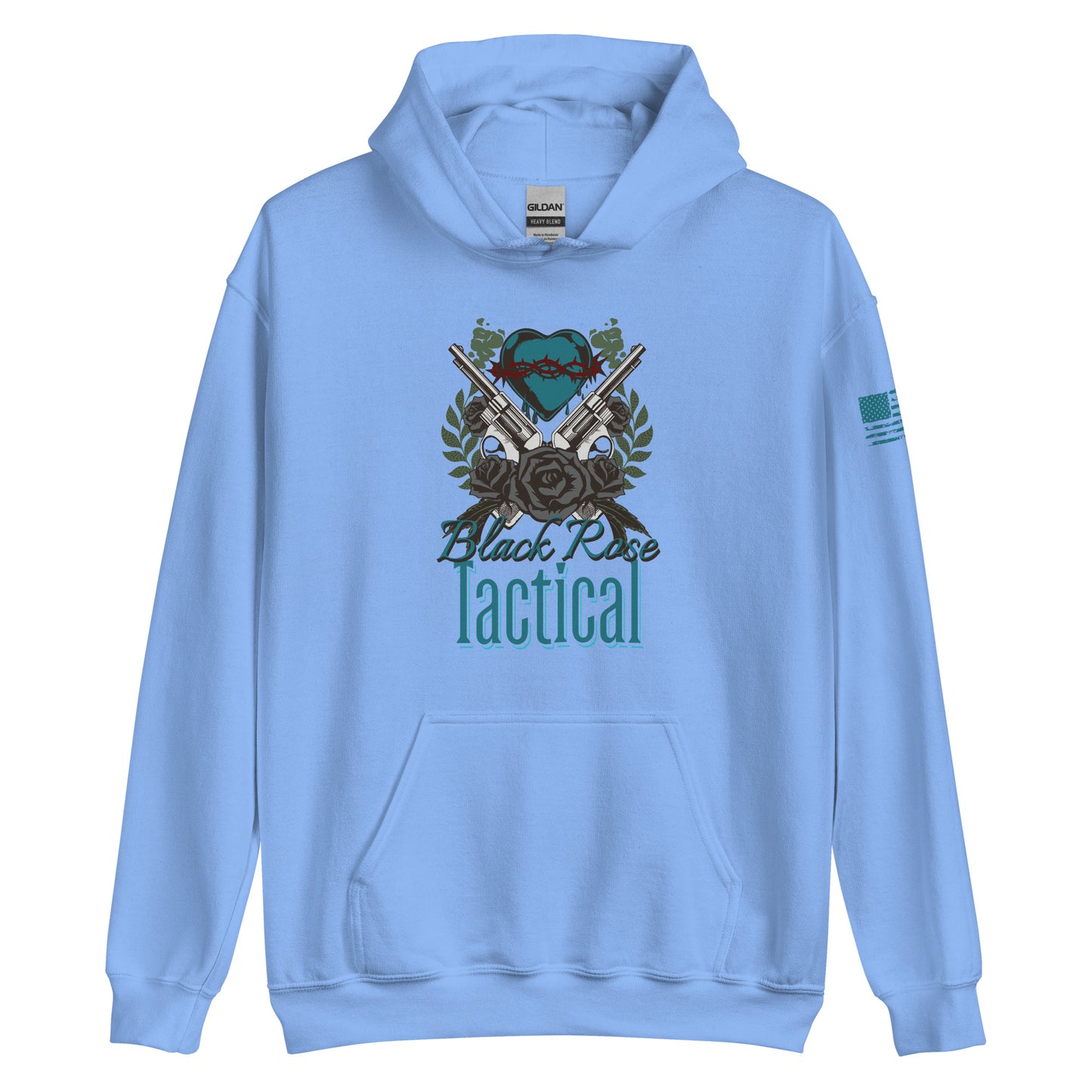 Patriotic Black Rose Tactical hoodie, military style pullover for range days or casual wear