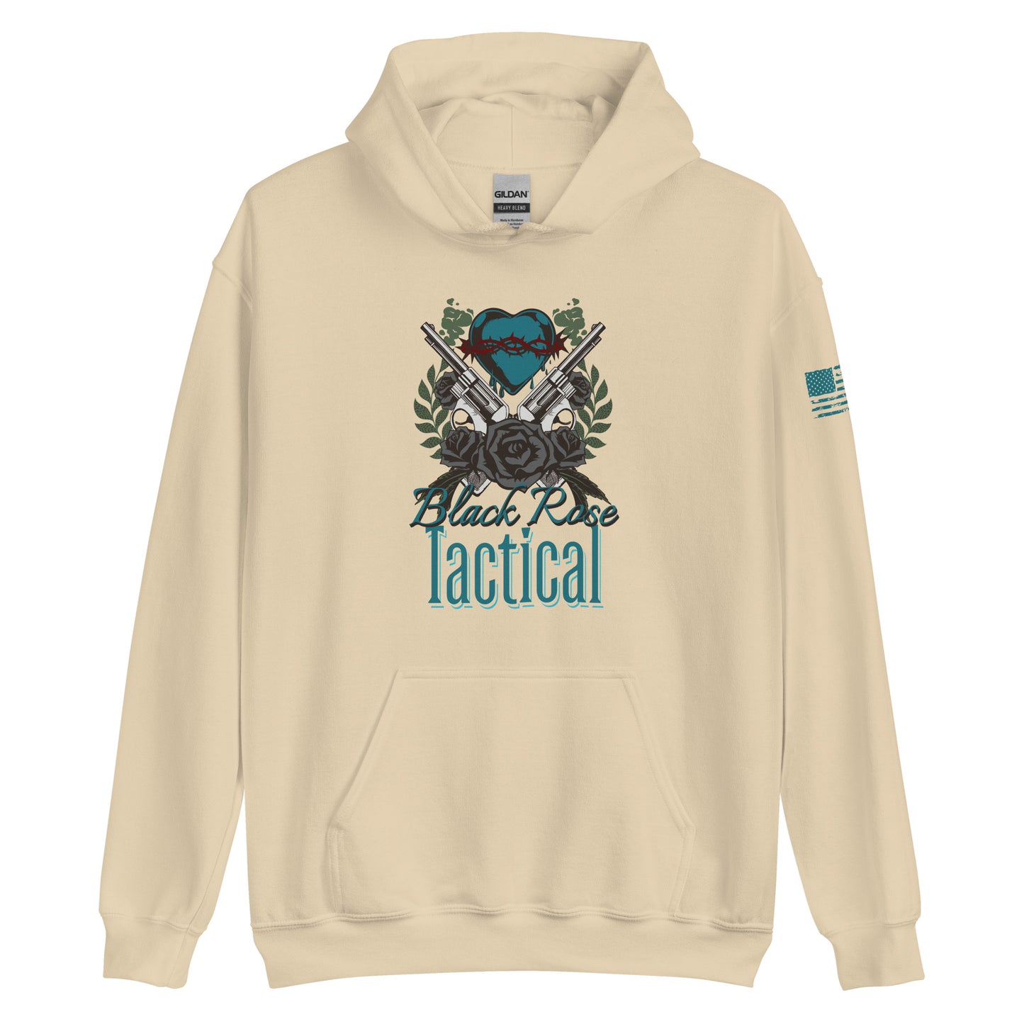 Black Rose Tactical graphic hoodie, pro gun rights sweatshirt for men and women