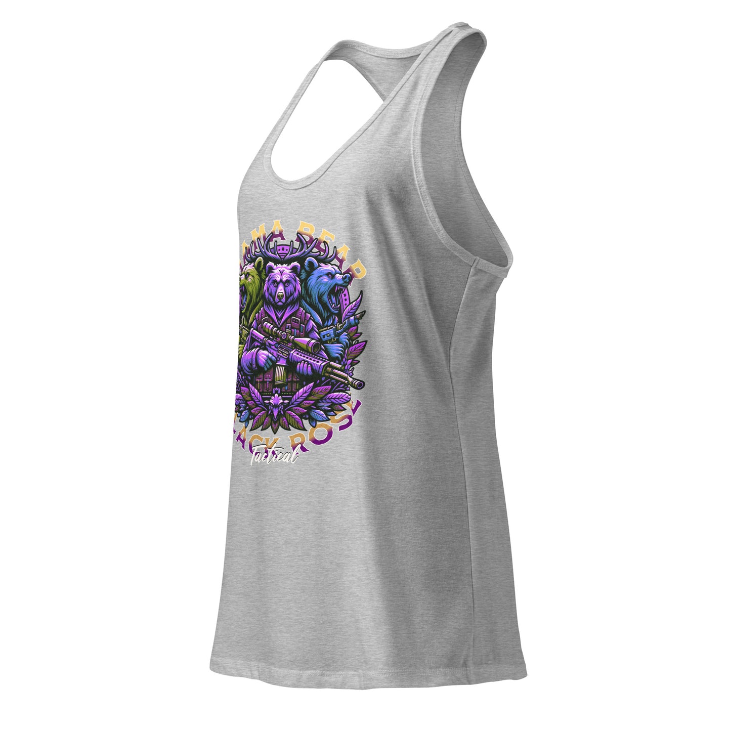 Outdoor walk wearing Mama Bear tank top, comfy casual activewear for moms