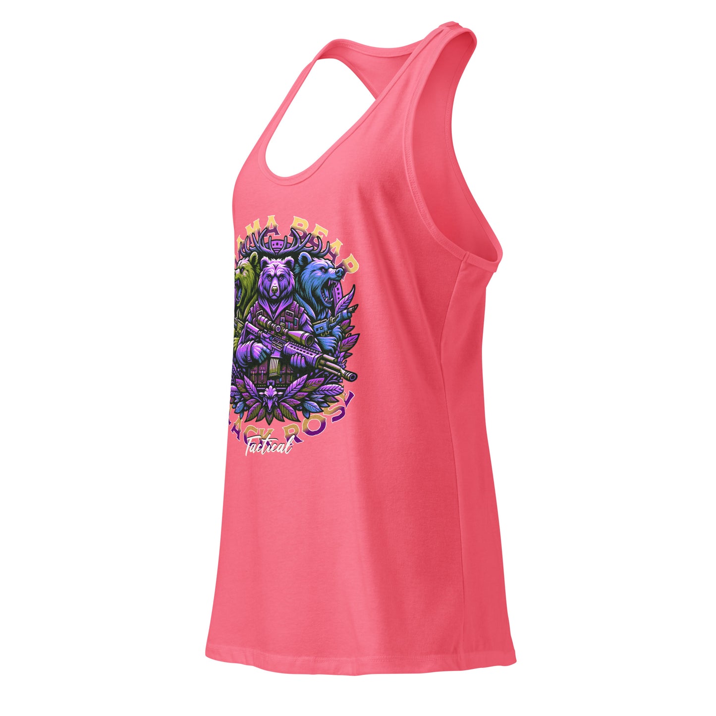 Strong mom Mama Bear tank top, casual workout and everyday racerback style