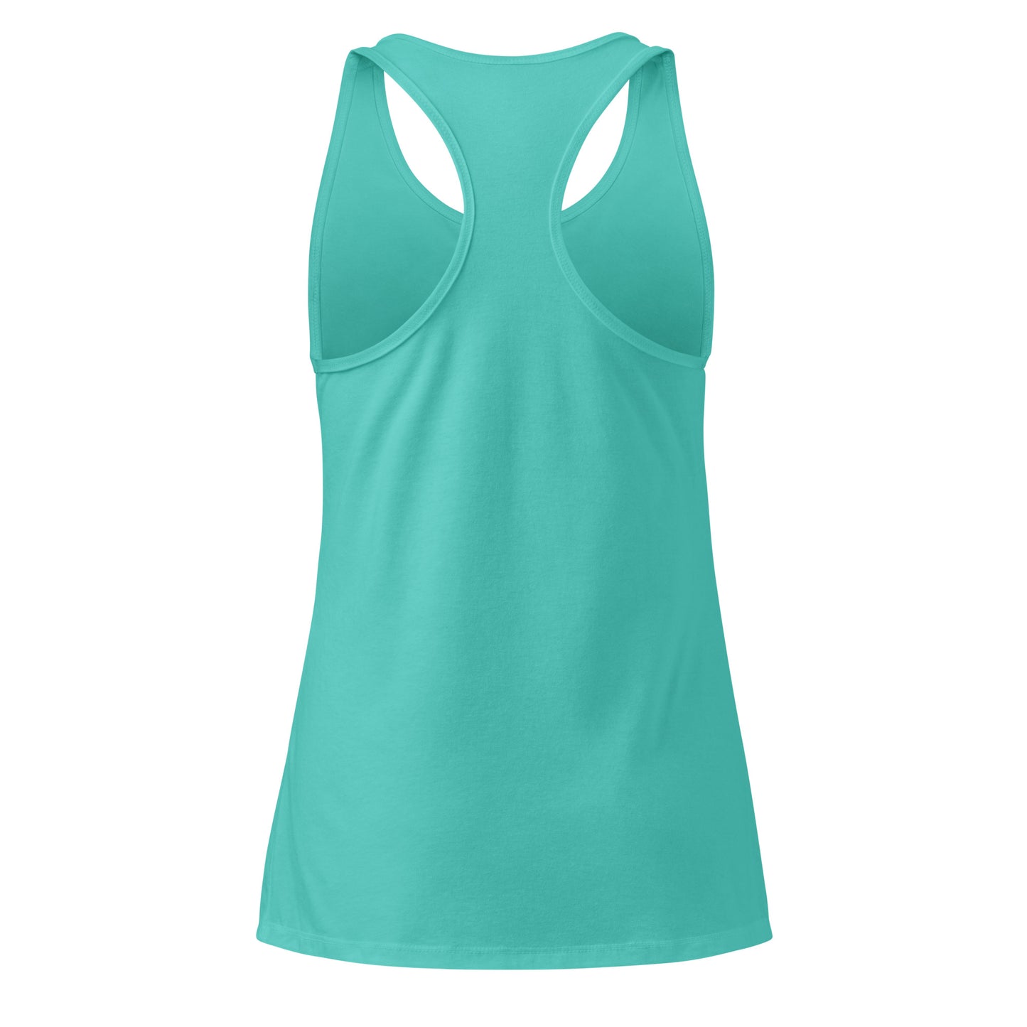 Turquoise tank top on a white background