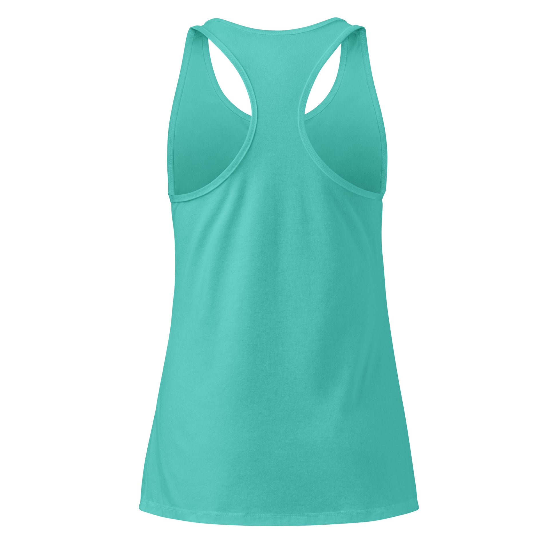 Turquoise tank top on a white background