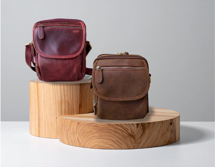 Oiled & Waxed Leather Concealment Crossbody Purse