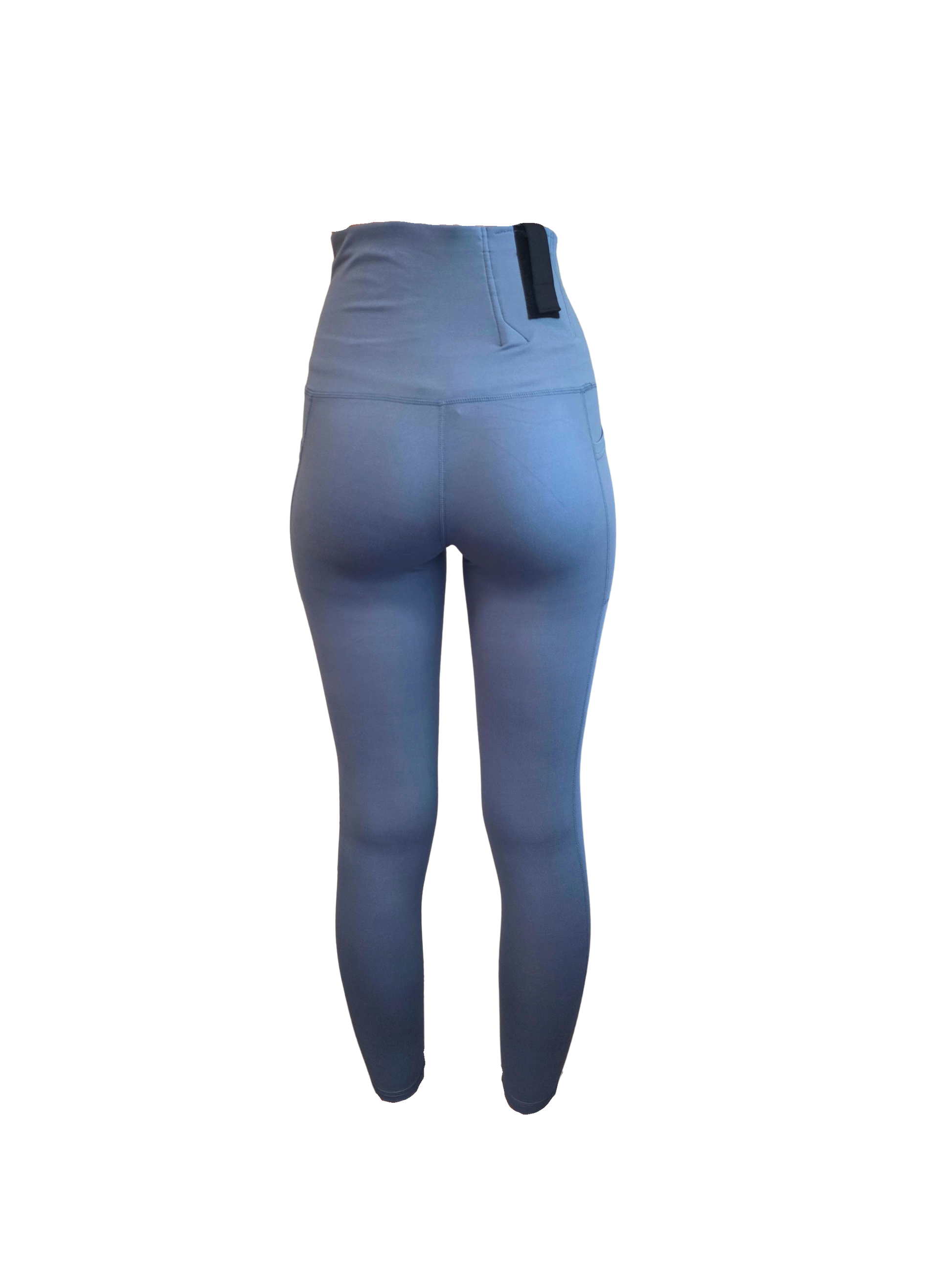 Blue leggings on a white background