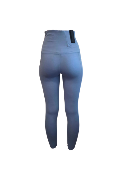 Blue leggings on a white background