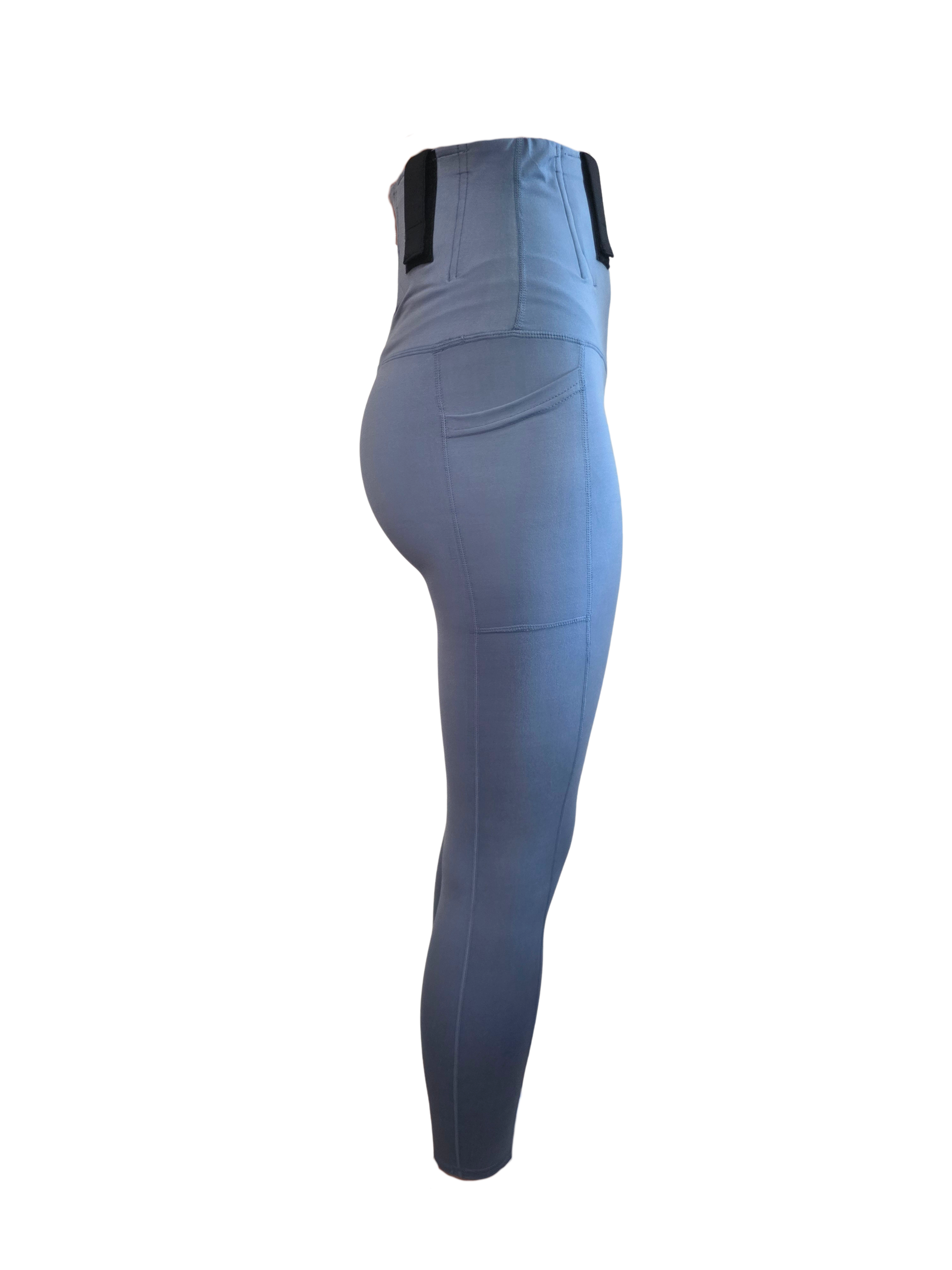 Blue concealed carry pants pants on a white background