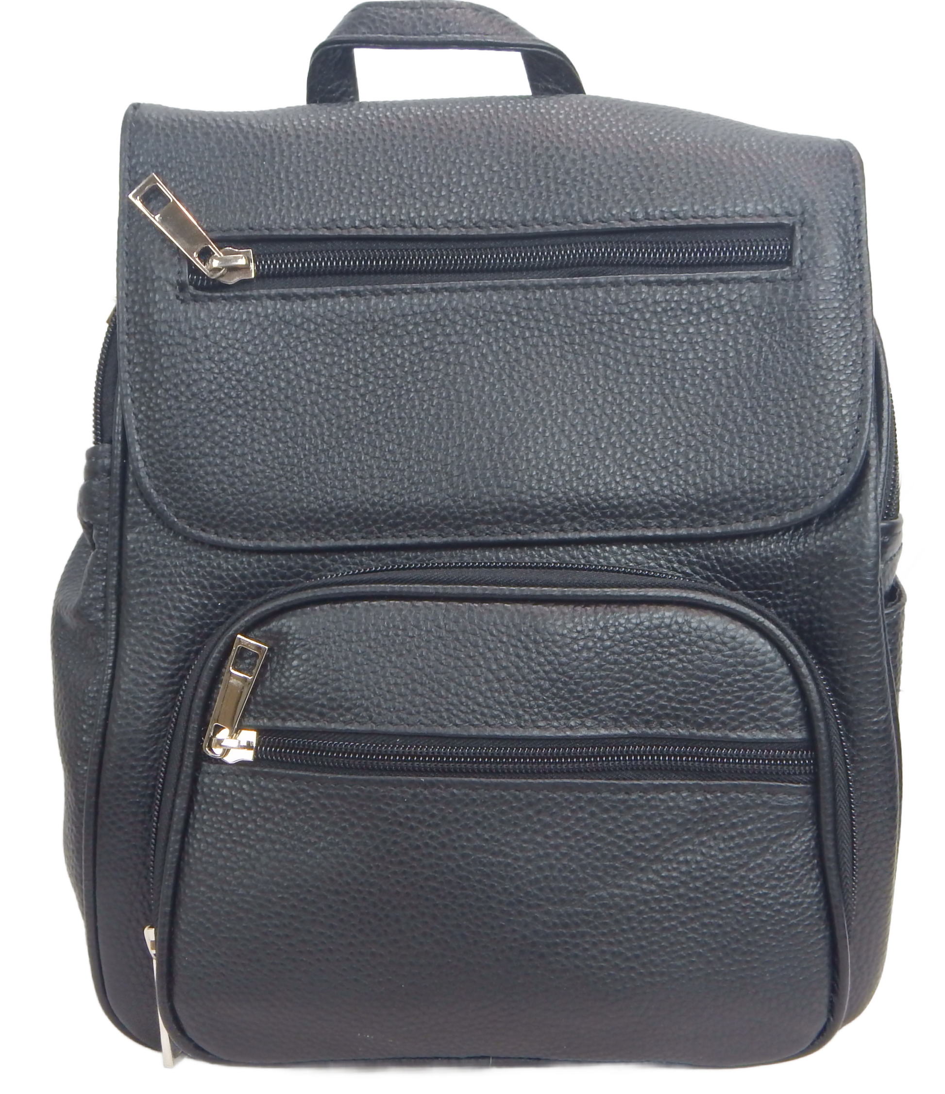 black leather backpack with roses Concealed Carry Backpack with Flap | Lockable Backpack
