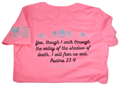 Psalms 23:4 Short Sleeve T-Shirt