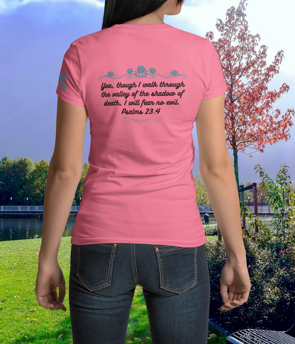 Psalms 23:4 Short Sleeve T-Shirt