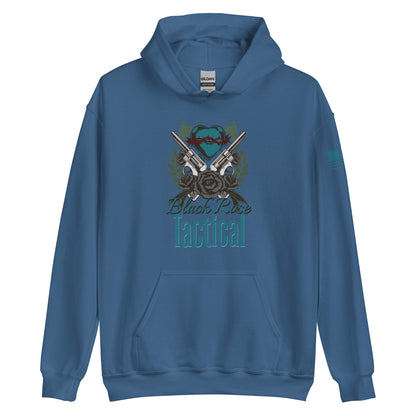 Gun rights Black Rose Tactical hoodie, soft cotton blend with rib-knit cuffs and waistband