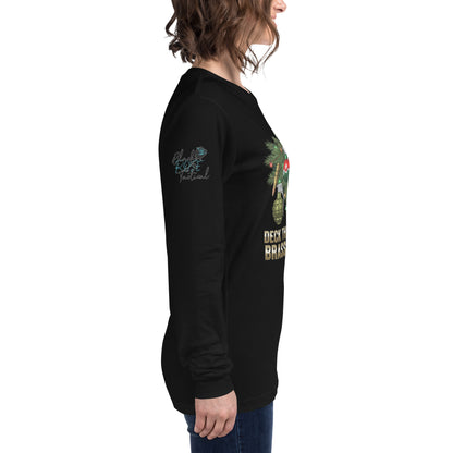 Deck the halls with brass and balls right sleeve with black rose tactical logo